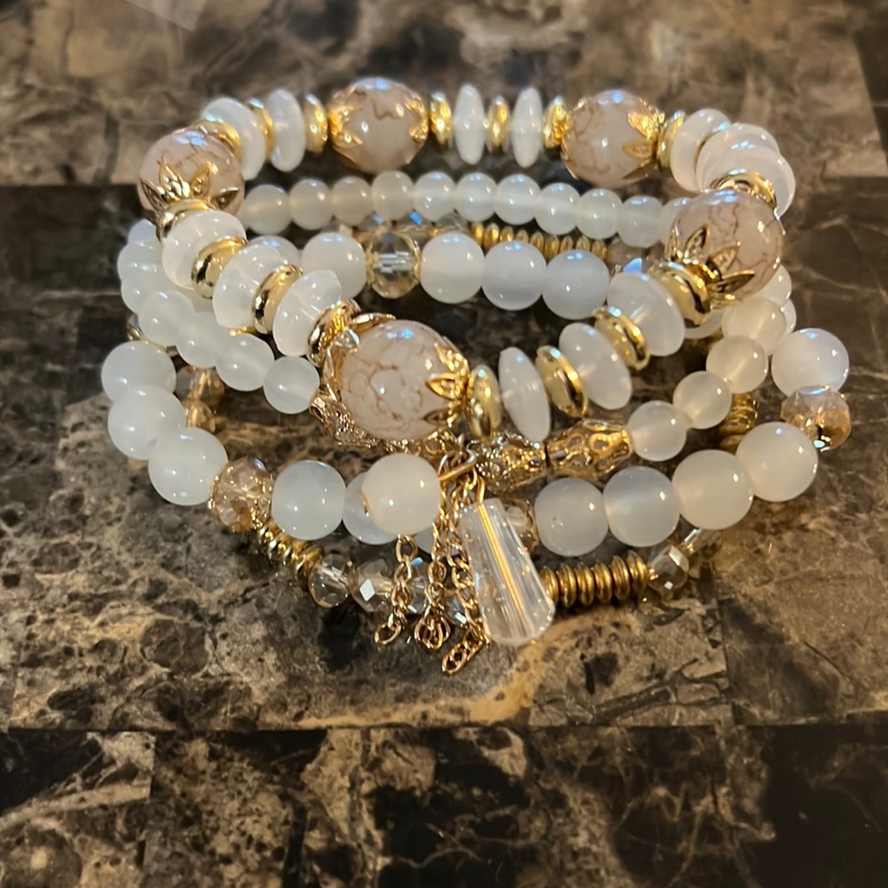 Bohemian multilayered beaded bracelets
